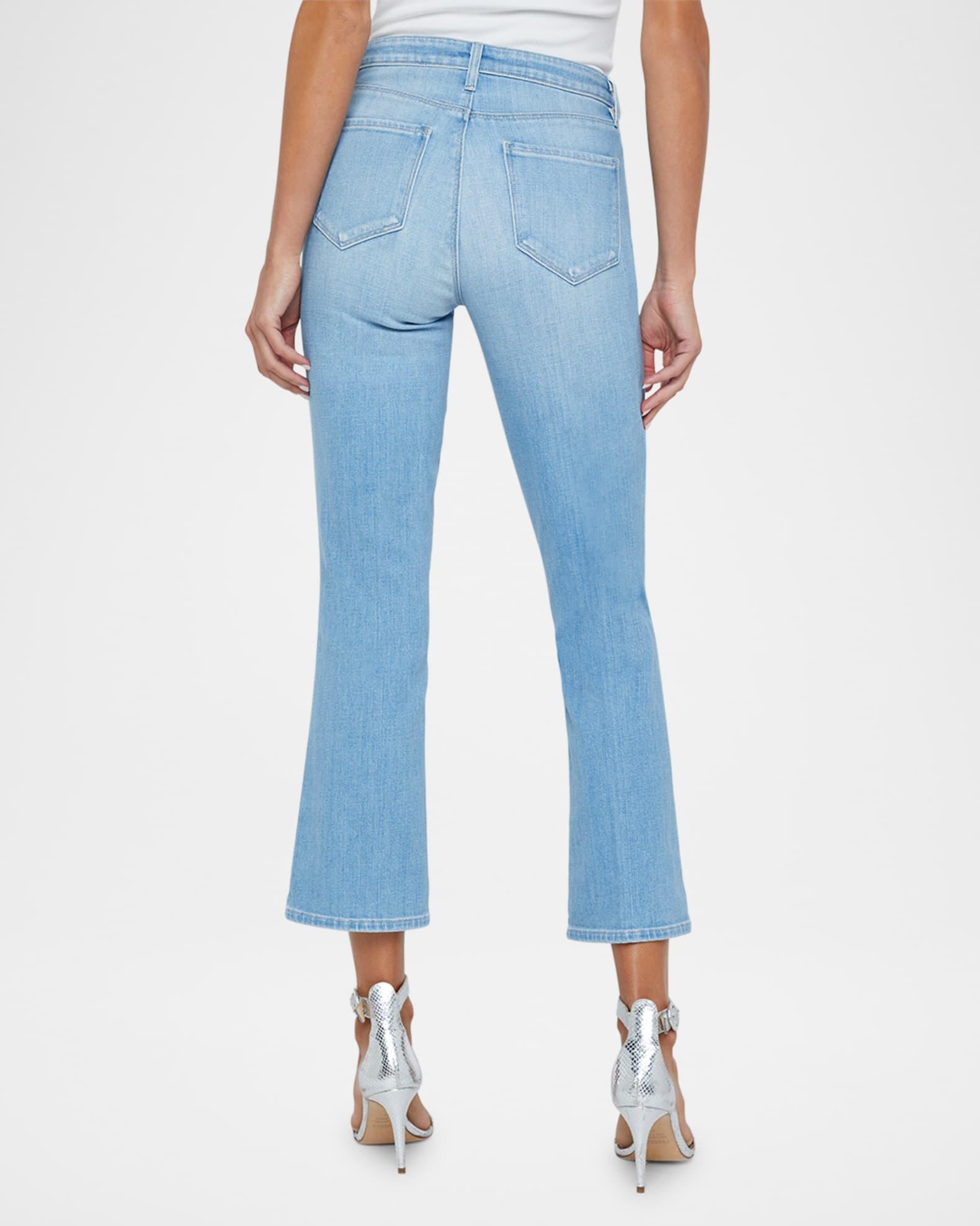 Tati High-Rise Crop Micro Bootcut Jeans Product Image
