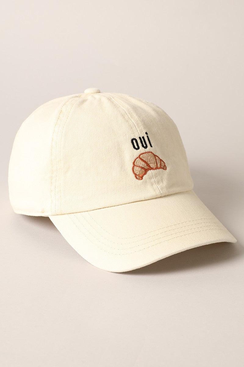 Oui Croissant Baseball Cap Product Image