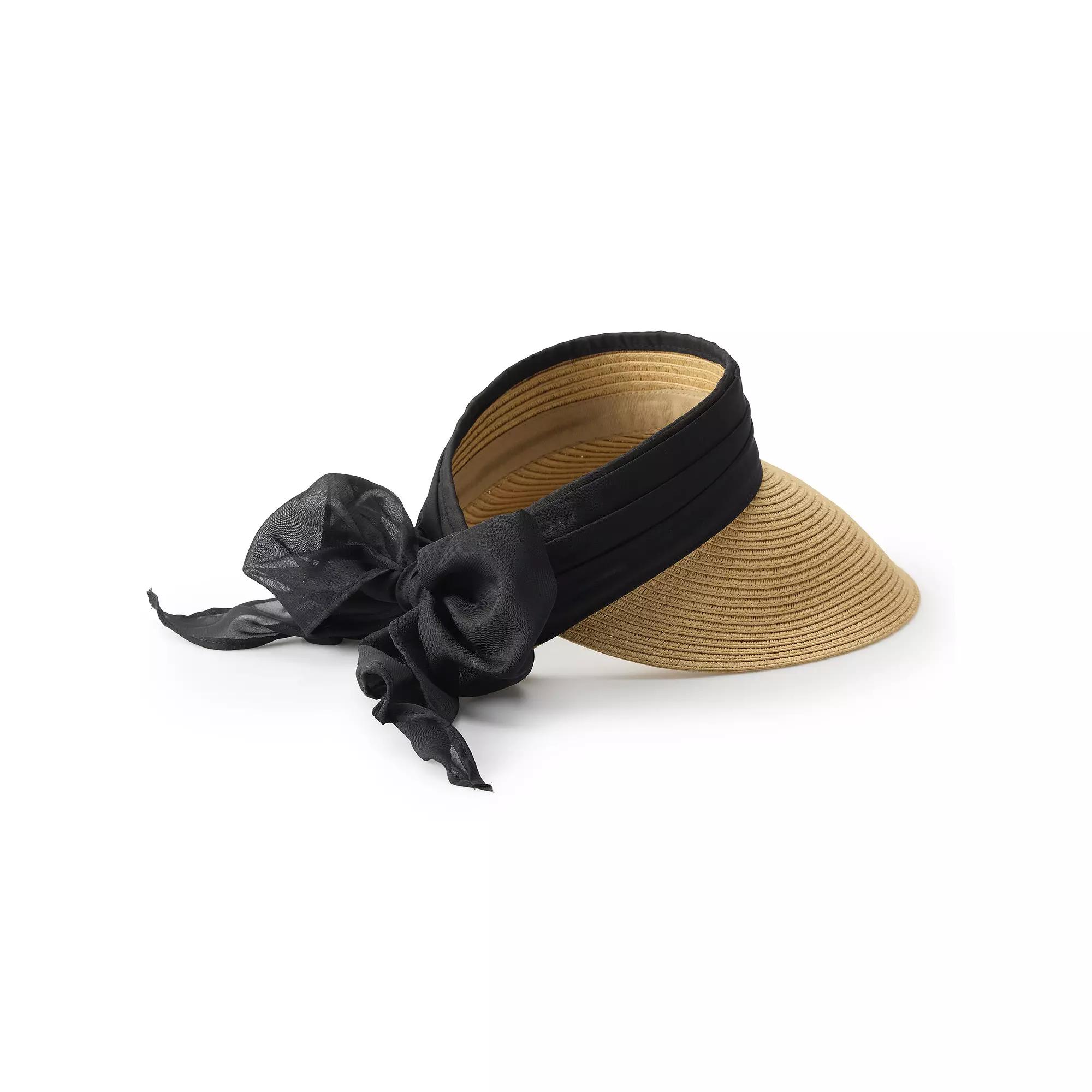 Women's LC Lauren Conrad Tie Back Visor, Ivory Combo Product Image