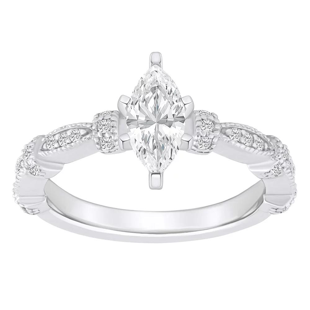 Alyson Layne 14k Gold 1/2 Carat T.W. Diamond Marquise Engagement Ring, Womens White Gold Product Image