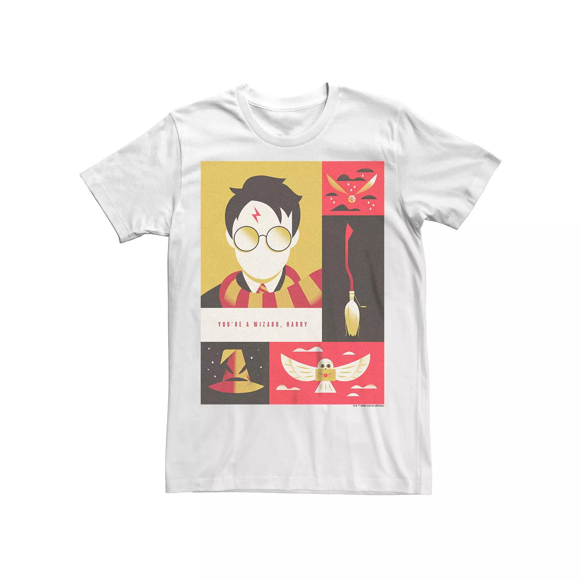 Men's WB The 100 Harry Potter Elements Graphic Tee, Size: Medium, White Product Image