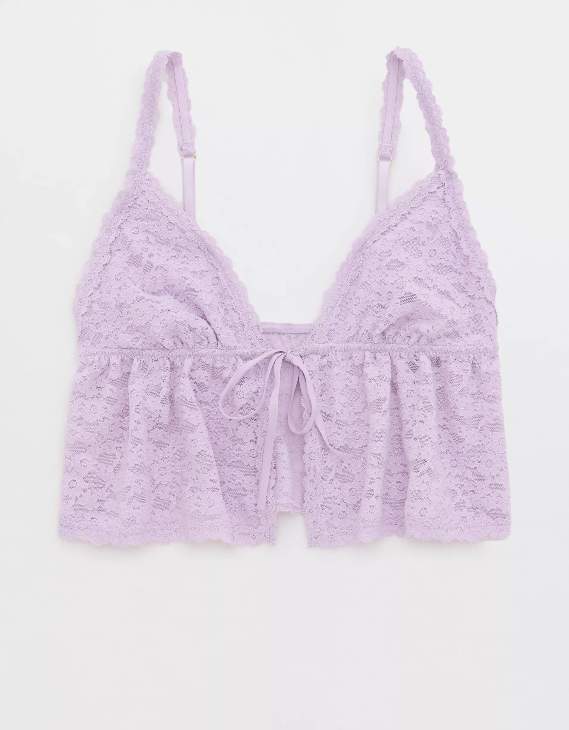 Show Off Vintage Lace Tie Front Bra Top Product Image