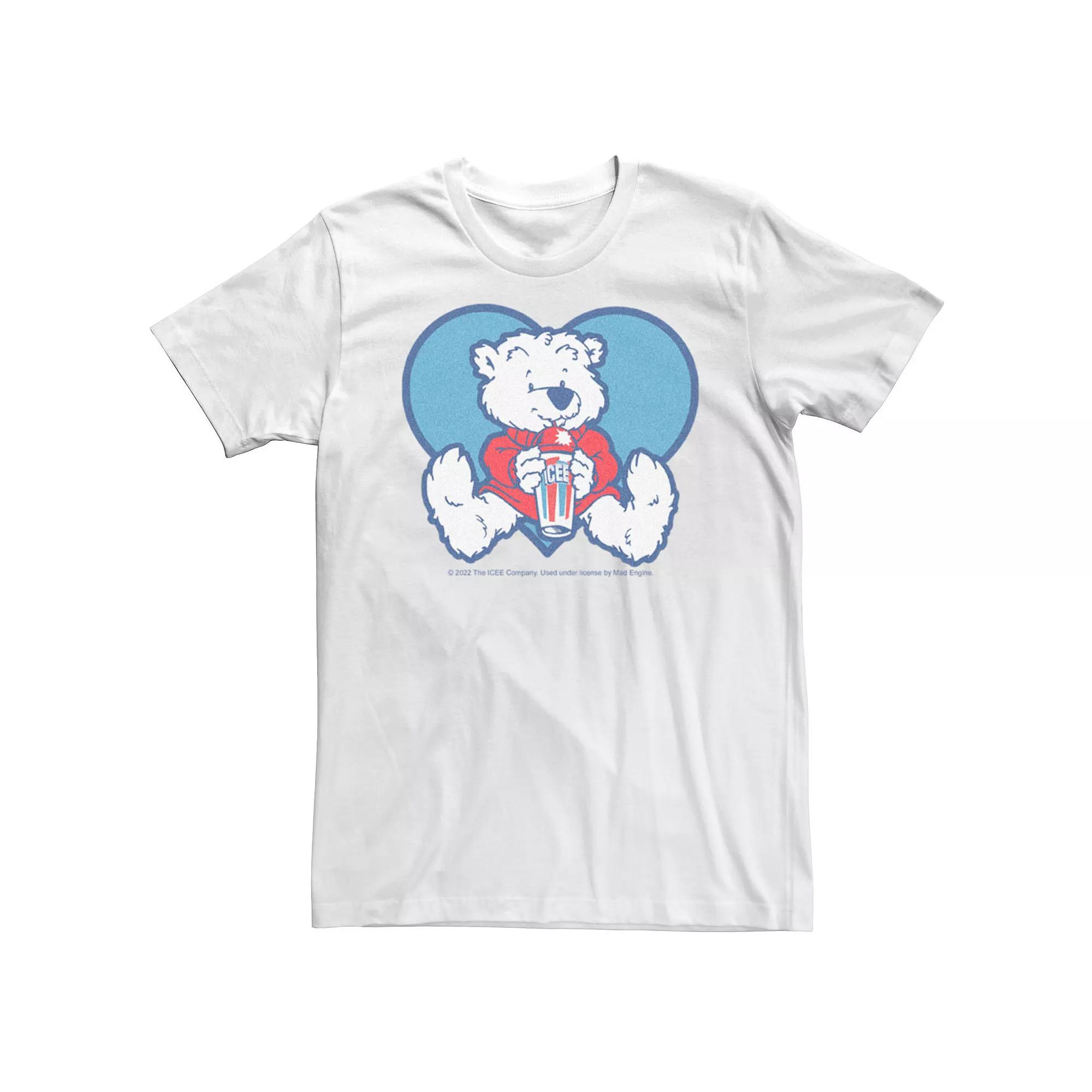 Men's ICEE Blue Heart Polar Bear Tee,  Product Image