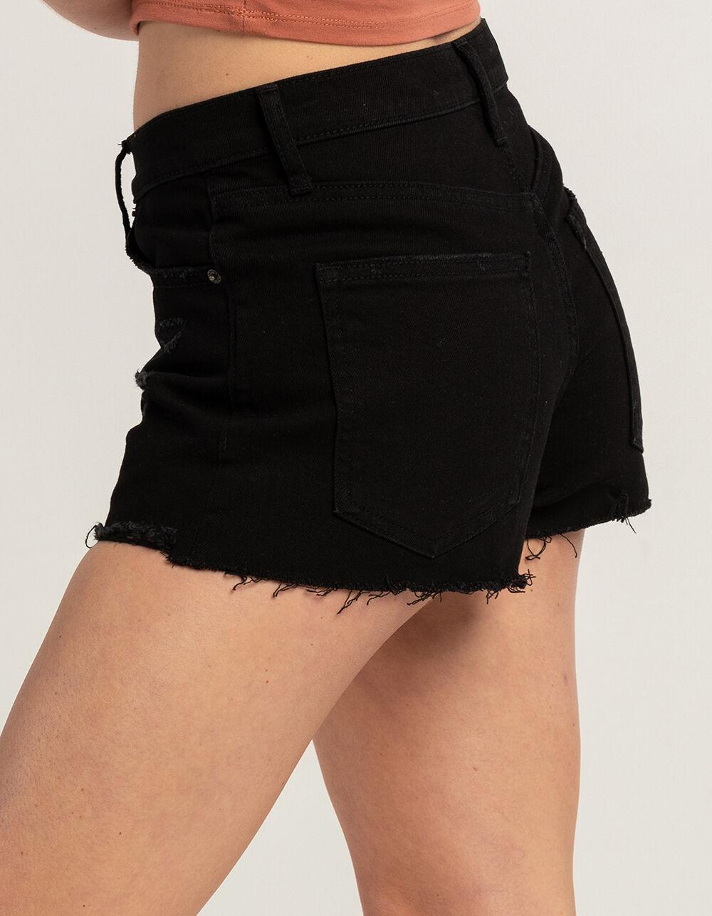 RSQ Womens Vintage High Rise Shorts - BLACK Product Image