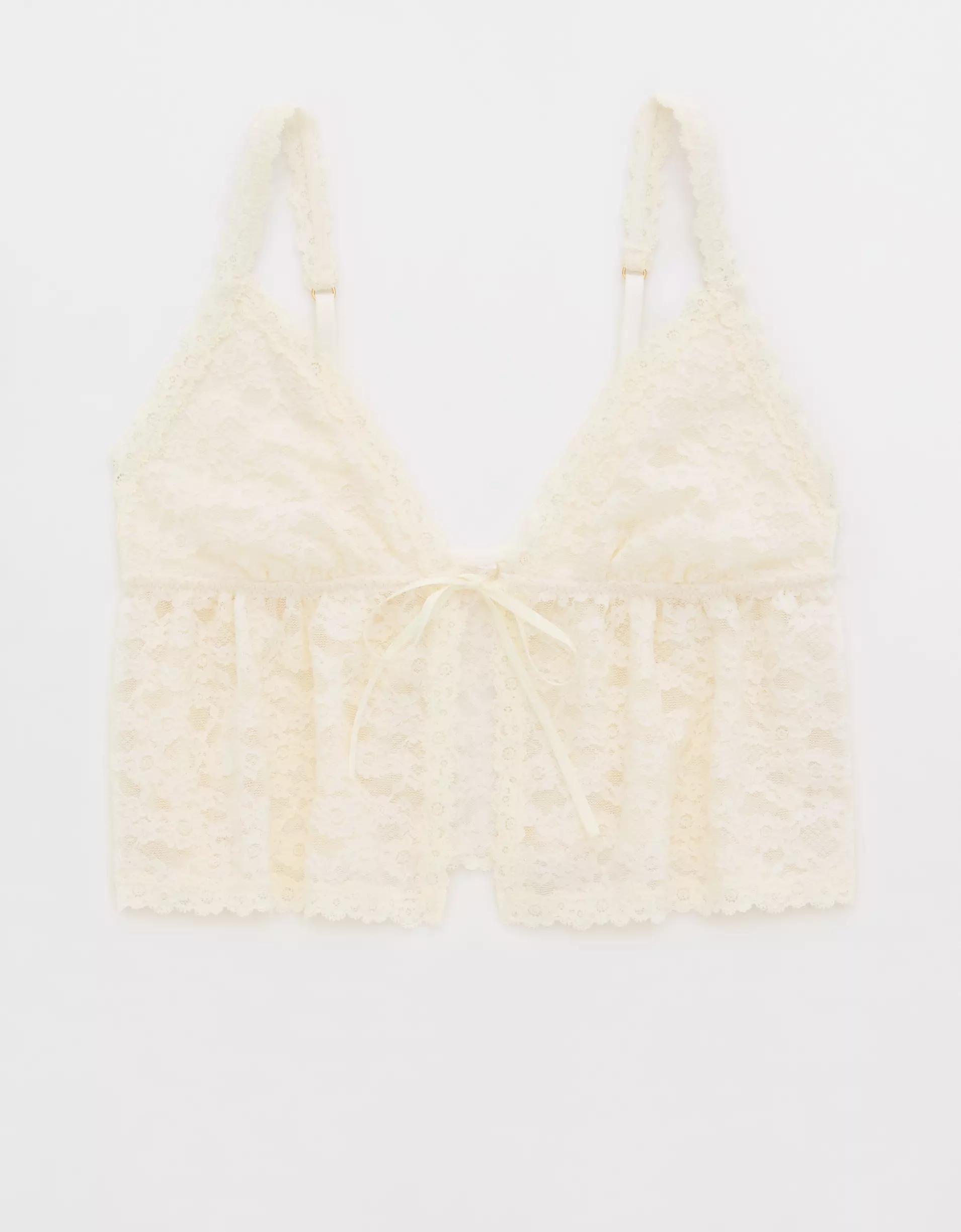 Show Off Vintage Lace Tie Front Bra Top Product Image