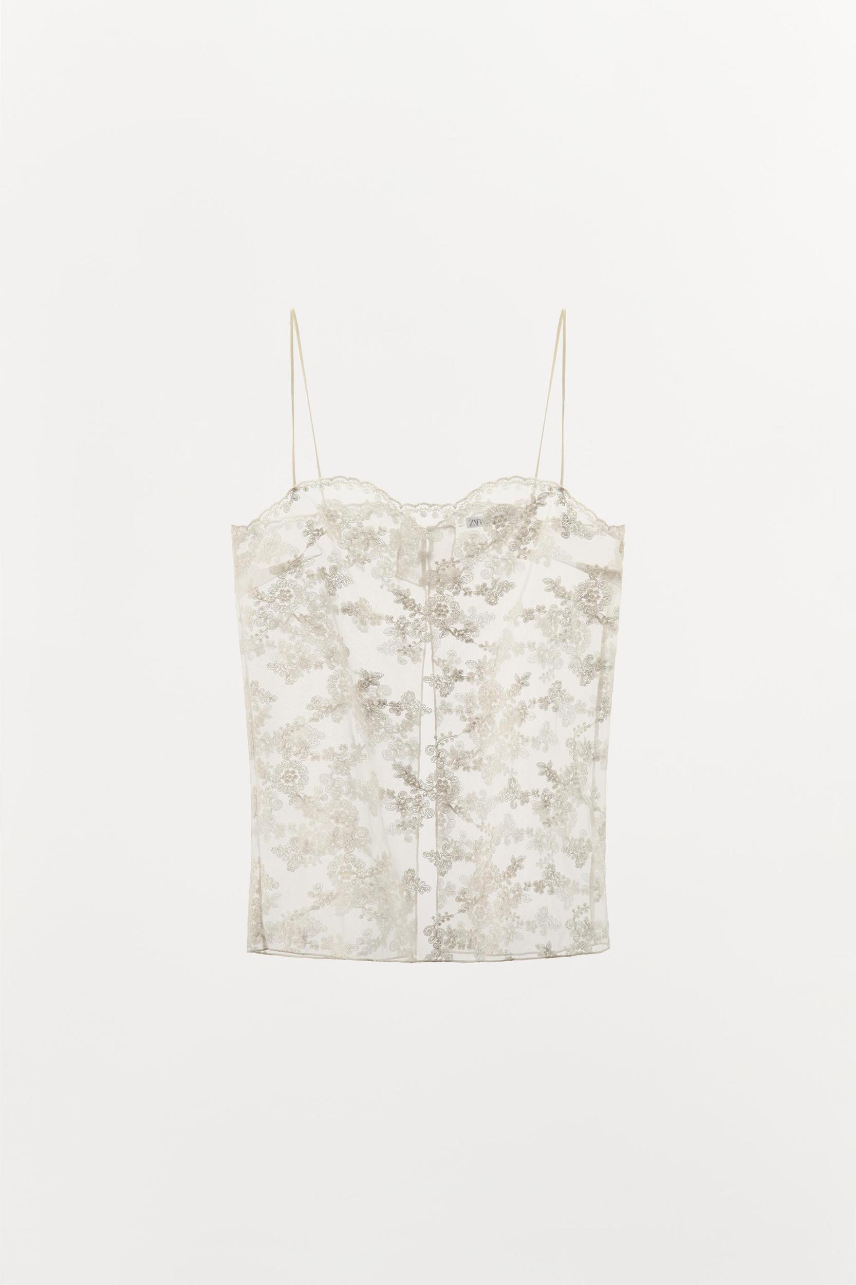 EMBROIDERED ORGANZA CAMISOLE Product Image