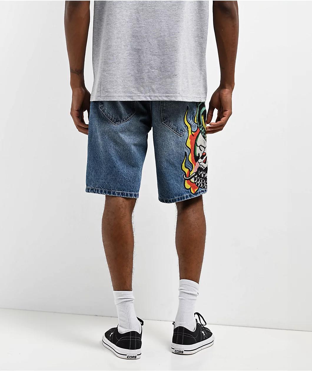 Nike Mesh Flow Blue Shorts Product Image