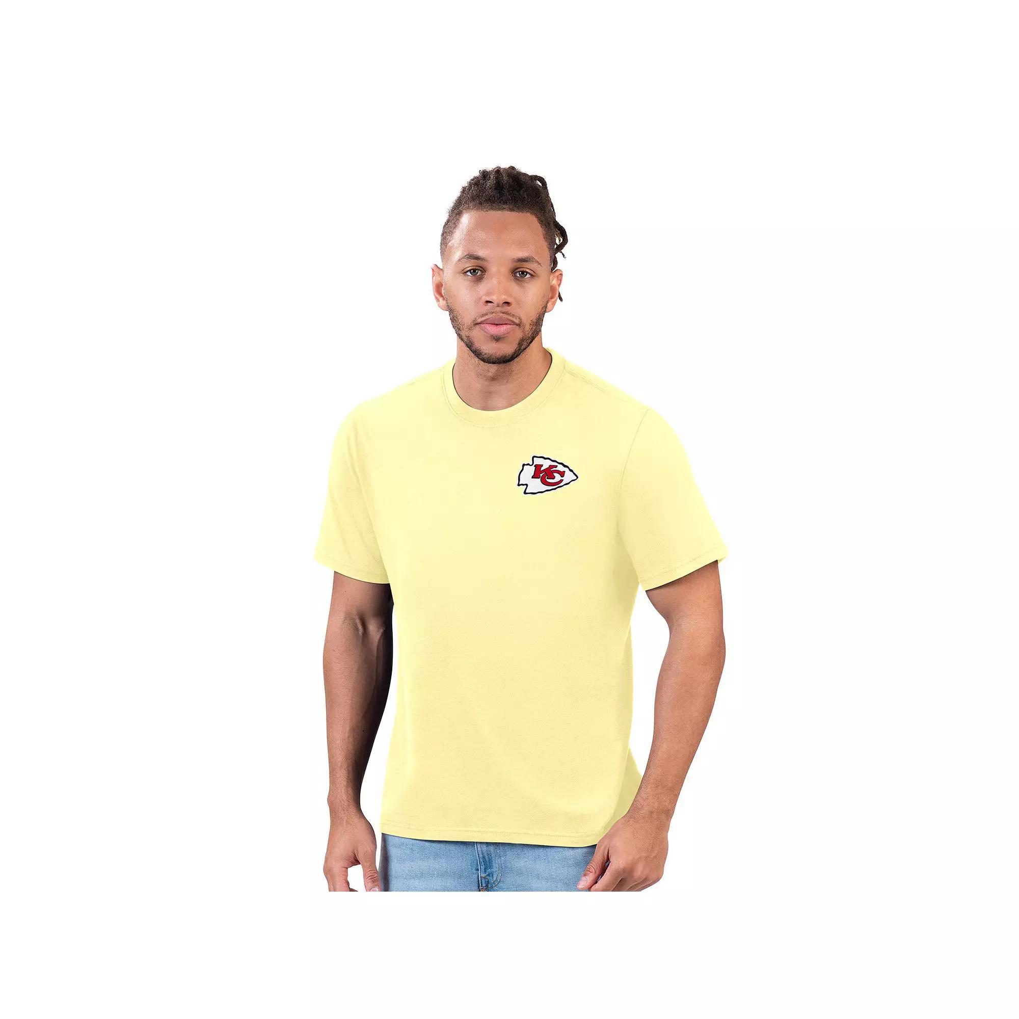 Men's Margaritaville  Yellow Kansas City Chiefs Sunday Vibes T-Shirt, Size: Large Product Image