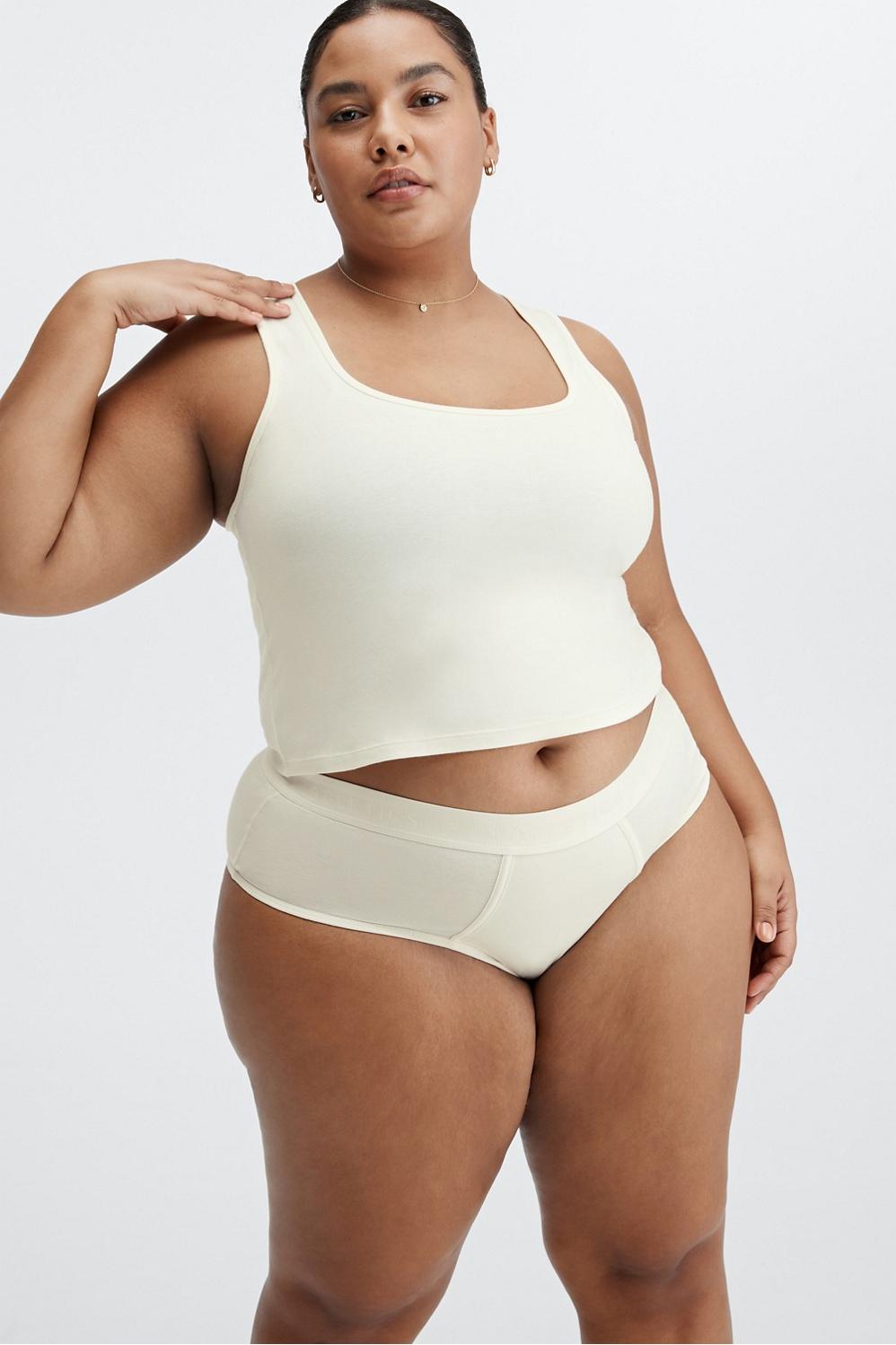 Fabletics 24-7 High-Waisted Brief Womens white plus Size 2X Product Image