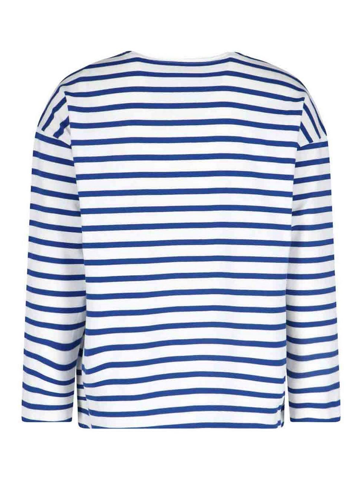 VALENTINO Garavani Men Embroidered Cotton T-shirt In Stripped Product Image