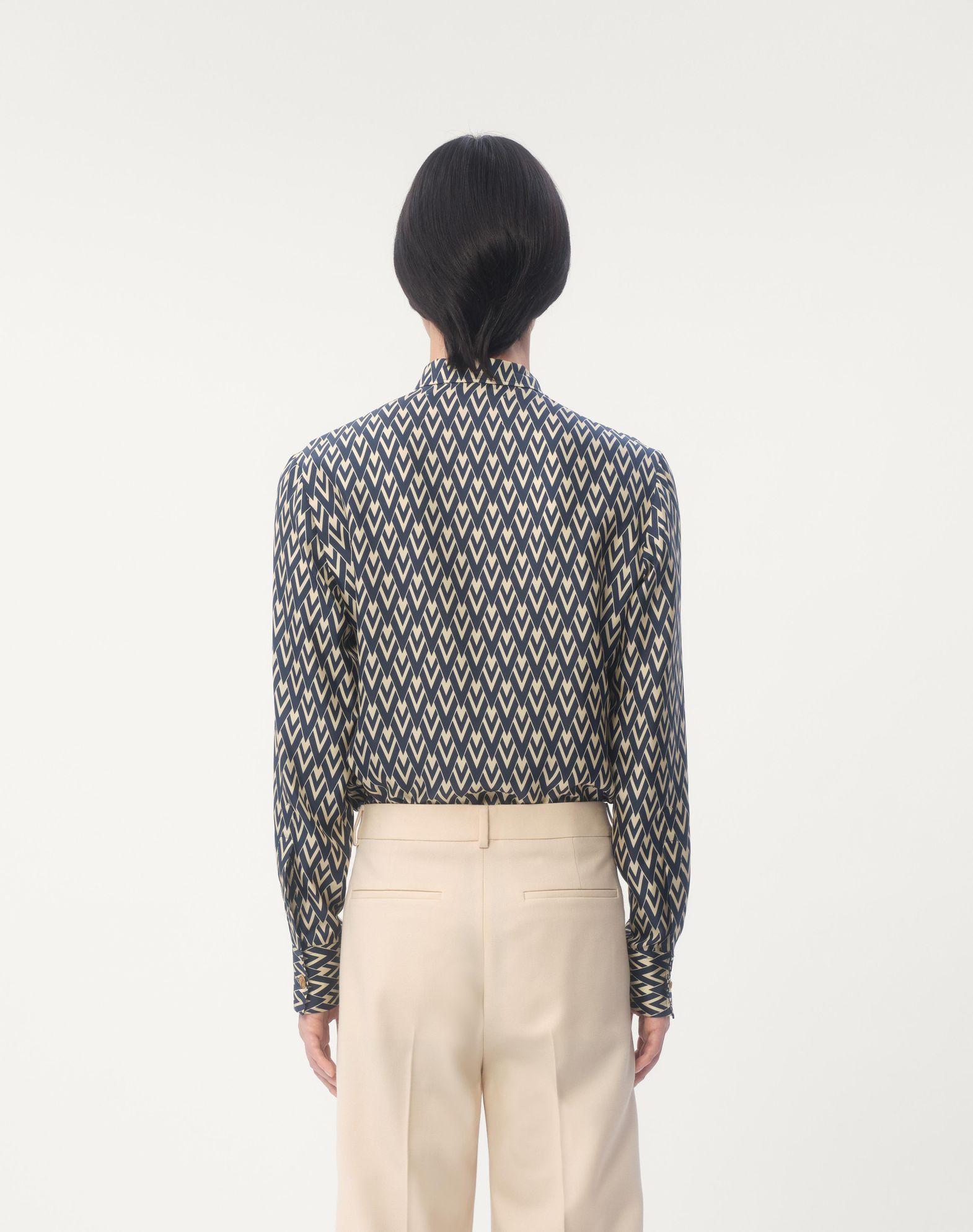 Silk Twill Shirt With Toute La V Print Product Image
