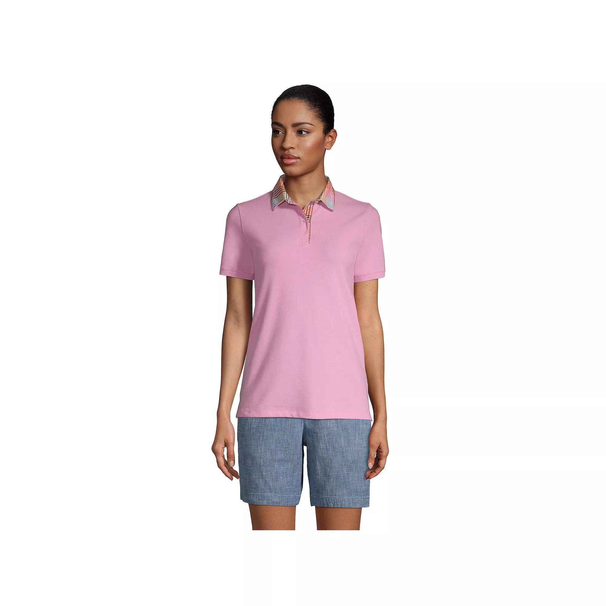Women's Lands' End Mesh Polo Shirt,  Product Image