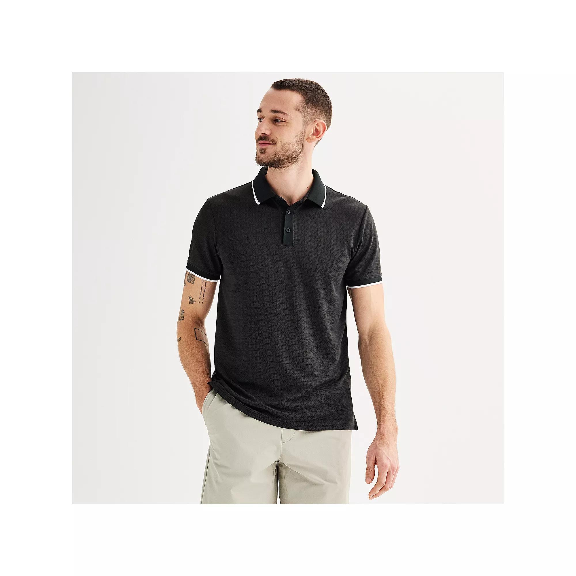 Men's FLX Tipped Commuter Polo, Size: Small, Black Product Image