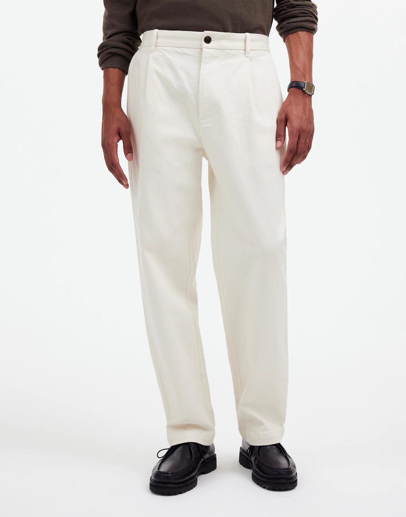 Pleated Twill Trousers Product Image