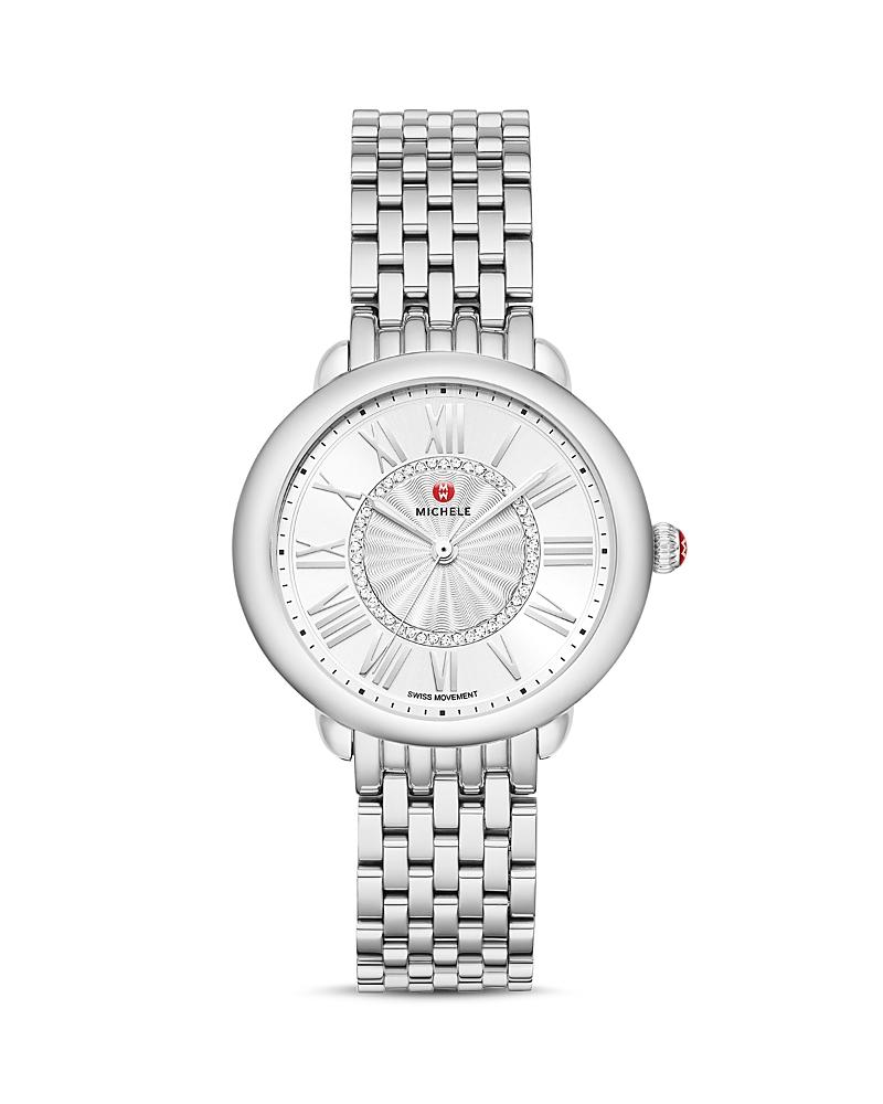 Michele Serein Mid Two-Tone Diamond Watch, 37mm Product Image