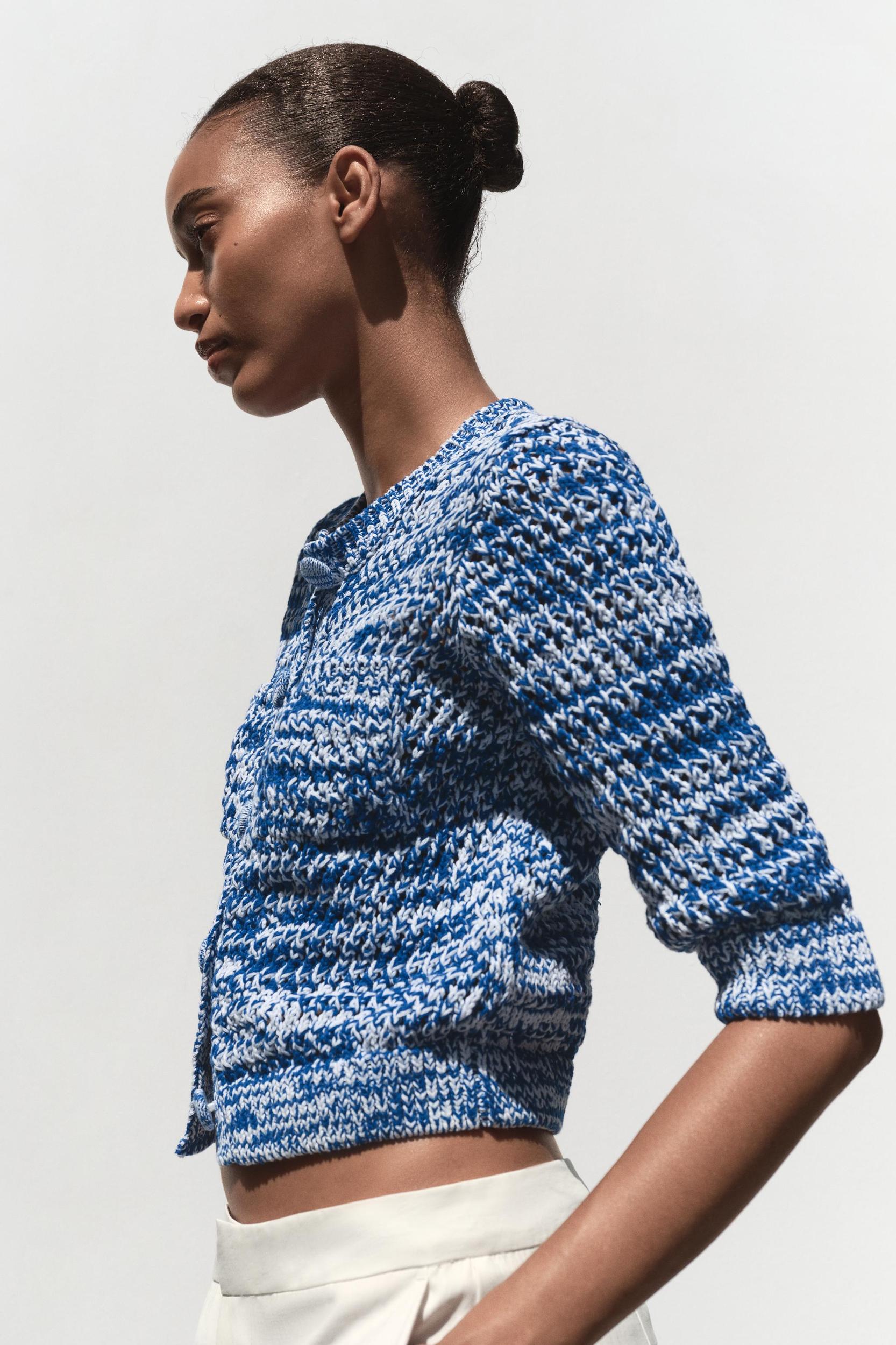 CARDIGAN WITH THREE-QUARTER SLEEVES Product Image