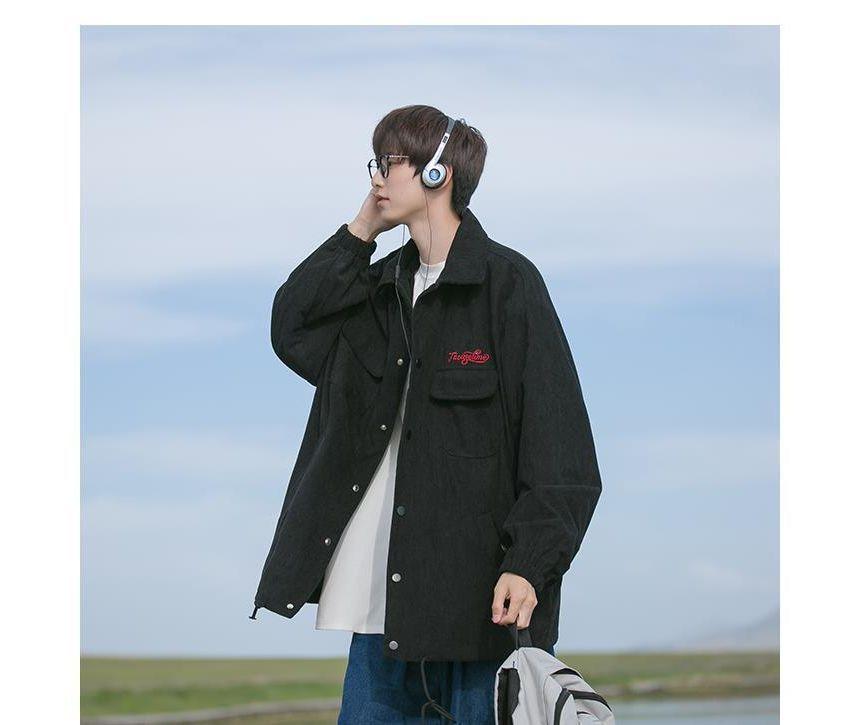 Collared Corduroy  Shirt Jacket Product Image