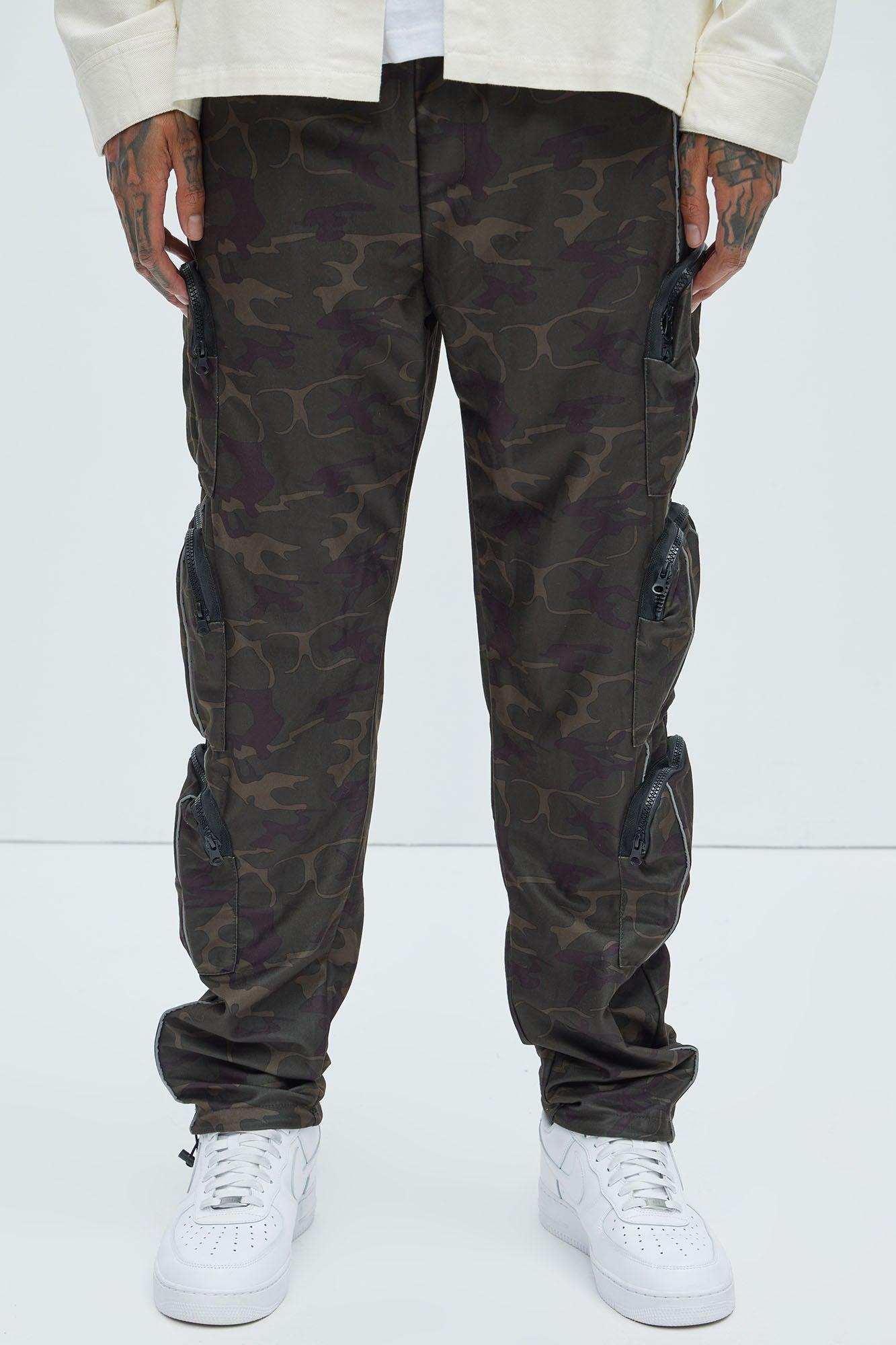 I Got You Cargo Baggy Track Pants - Camouflage Product Image