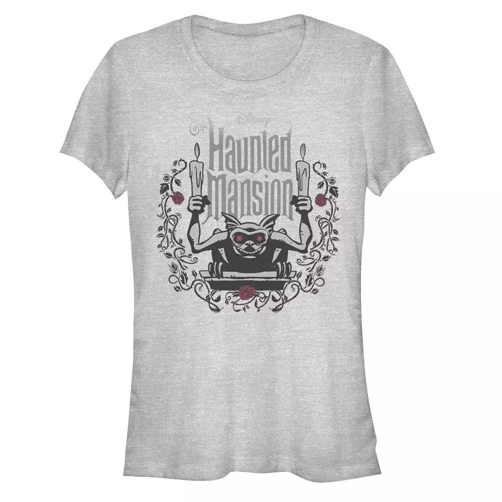 Disney's The Haunted Mansion Women's Gargoyle with Candles Roses Tee, Girl's,  Product Image