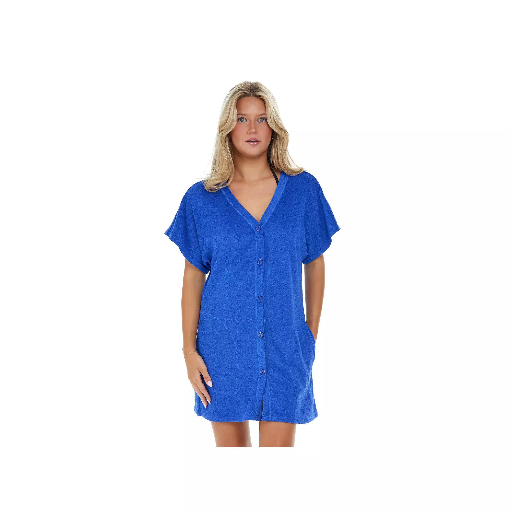 Women's Jordan Taylor Button Front Swim Cover Up with Pockets,  Product Image