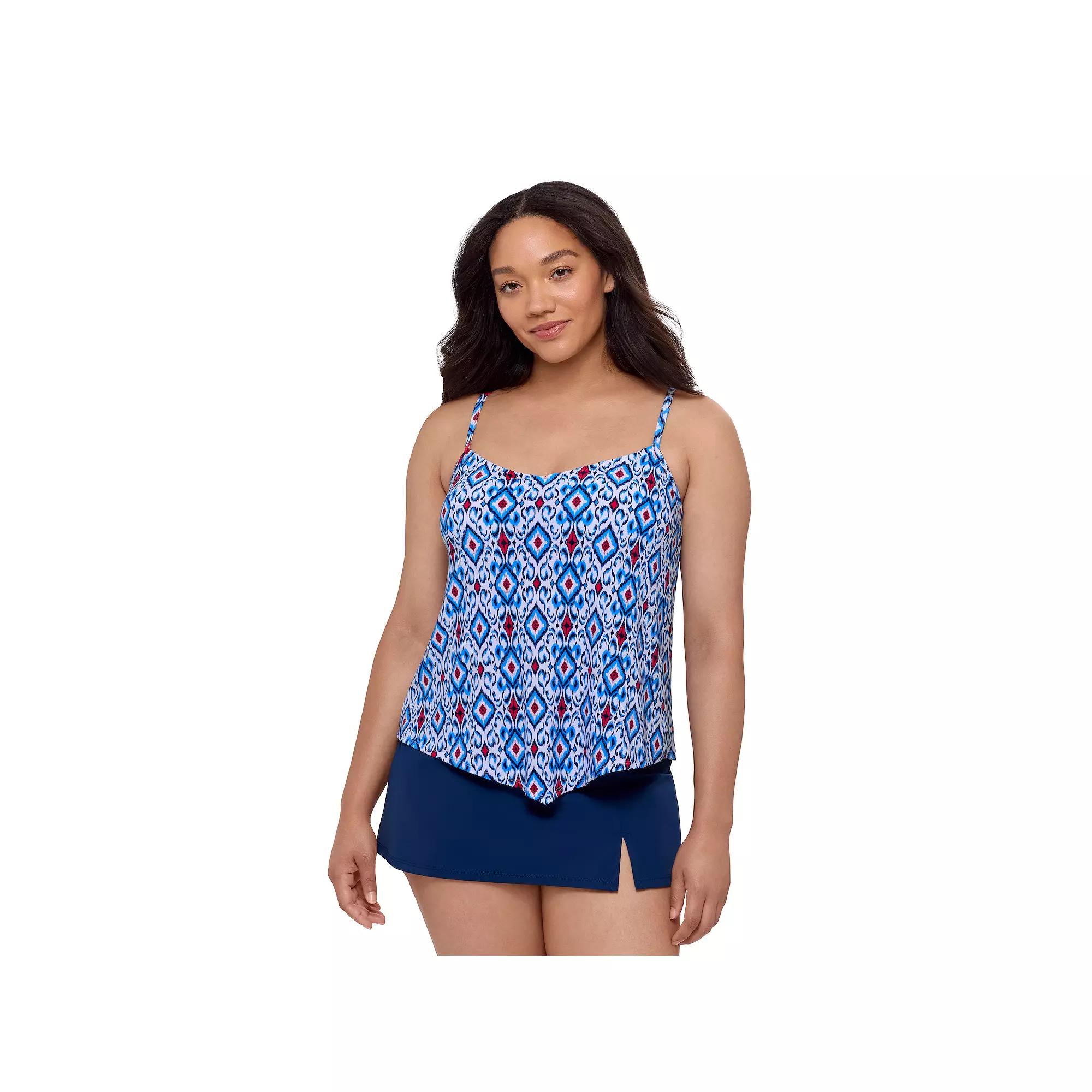 Womens Bal Harbour V-Neck Hankini Top Blue Ikat Product Image