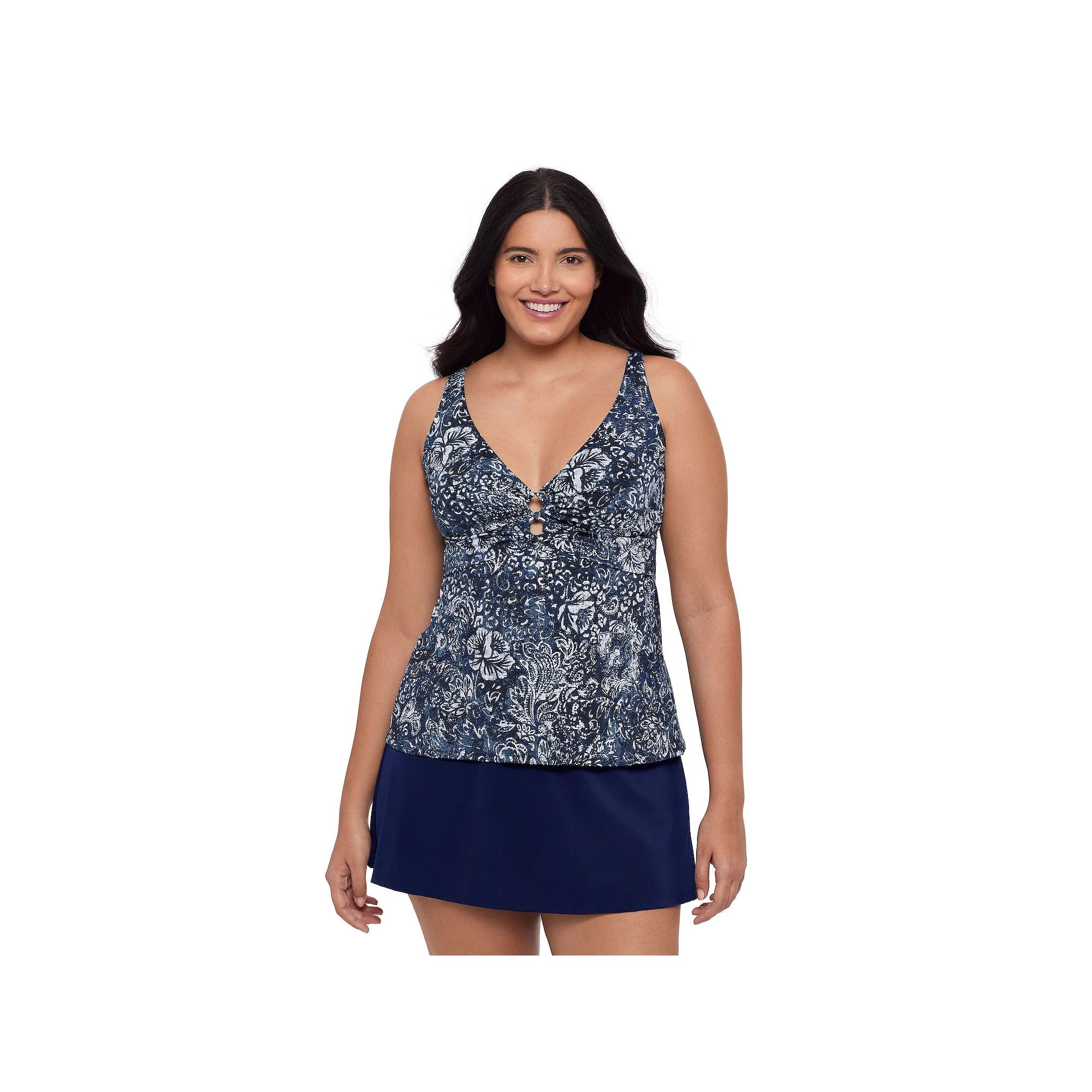 Women's Trimshaper Molly Tankini Swim Top, Size: 12, Fauna Product Image