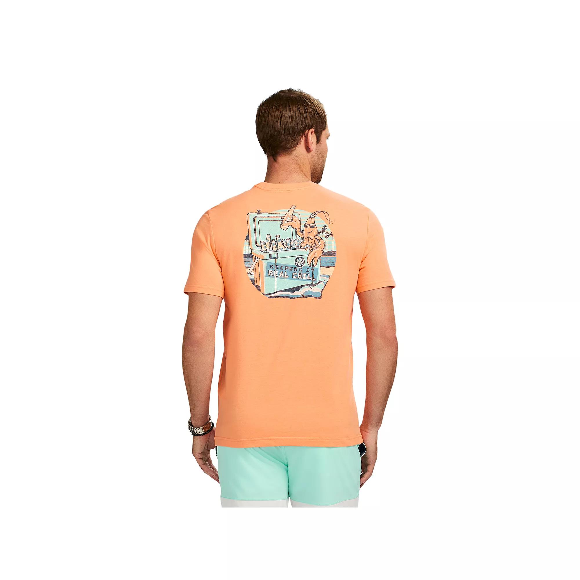 Men's IZOD Saltwater Soft Wash Short Sleeve Graphic Tee, Size: XXL, Red Lounge Product Image