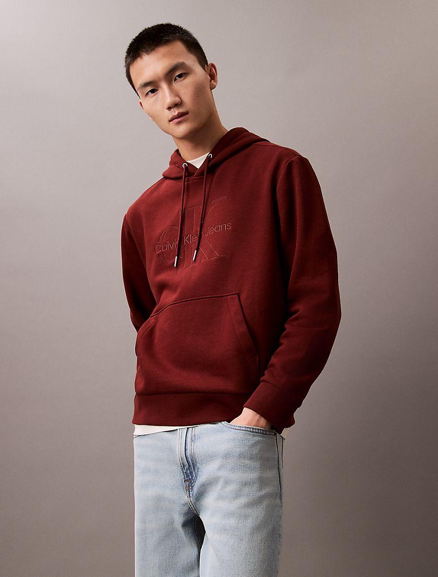 Embroidered Monogram Logo Fleece Classic Hoodie Product Image