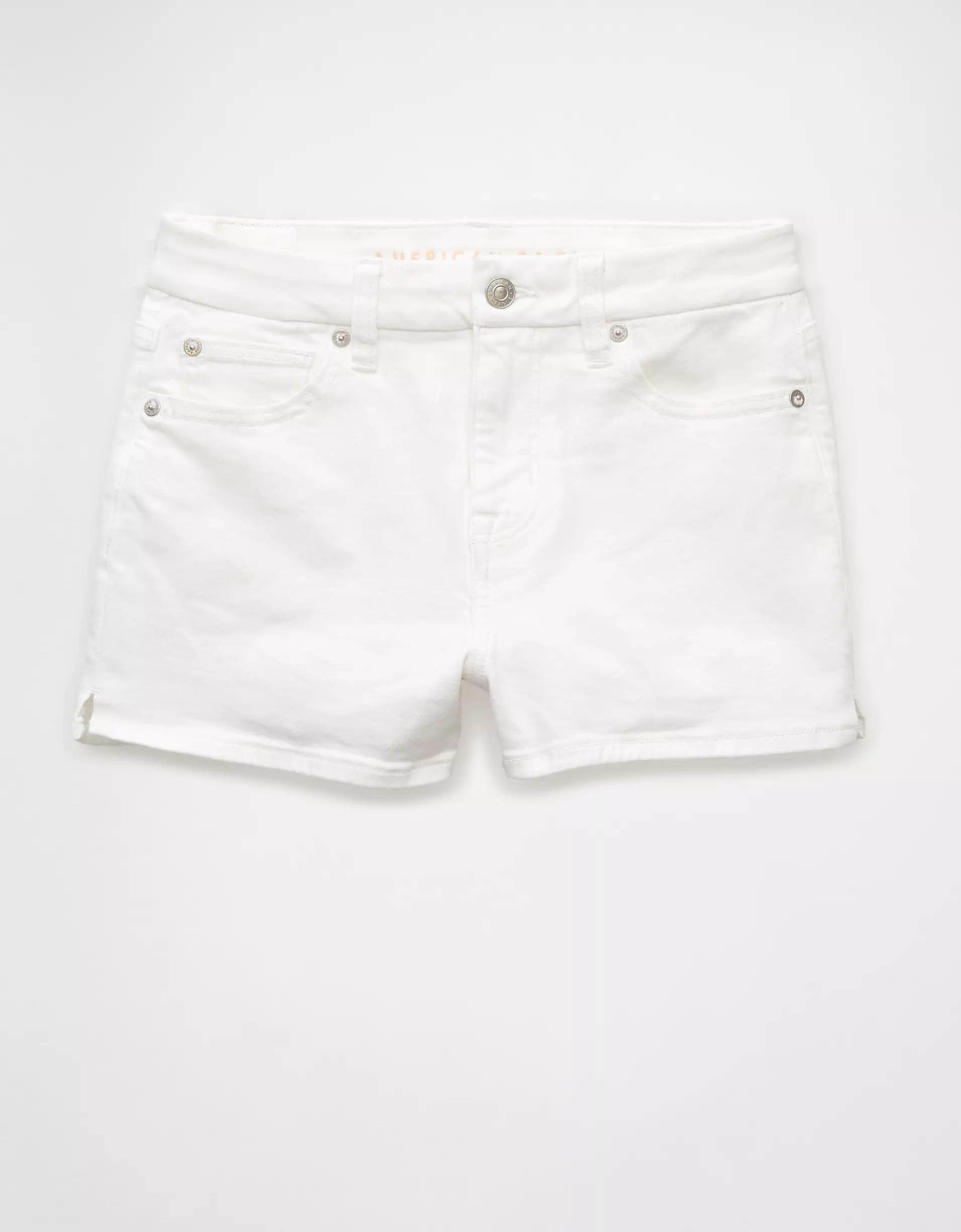 AE Next Level Curvy High-Waisted Denim Short Short Product Image