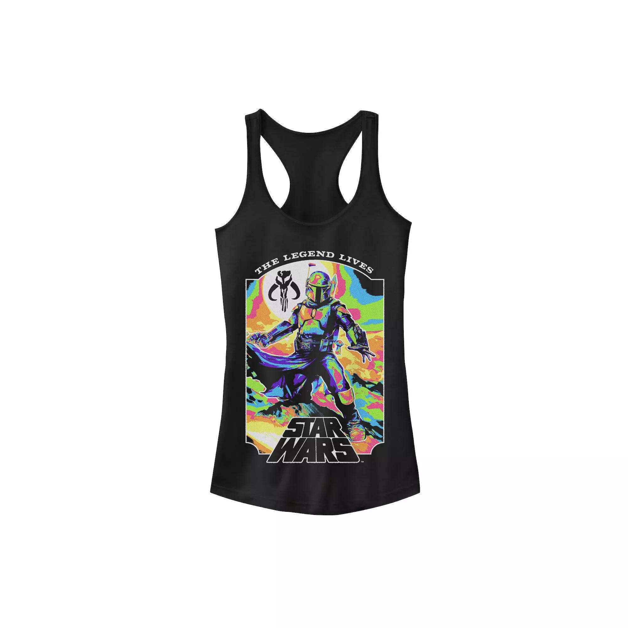 Juniors' Star Wars: Book Of Boba Fett Thermal Collage Poster Graphic Tank Top, Girl's, Size: Small, Black Product Image