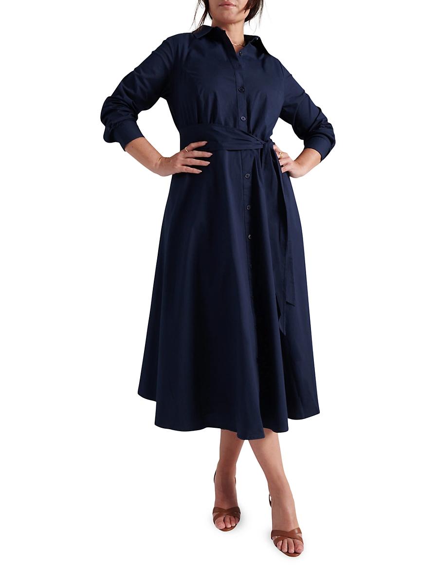 Womens Poplin Shirtdress Product Image