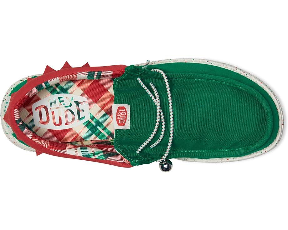 Men's Hey Dude Wally Holiday Elf Green/Red Product Image