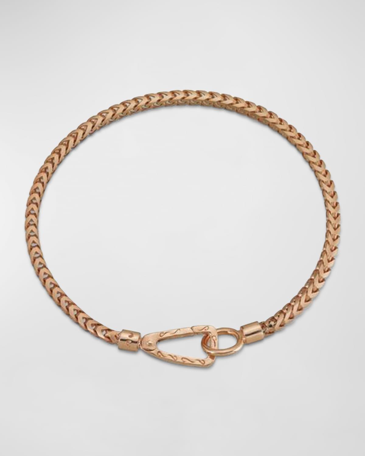 Mens Ulysses Franco Chain Bracelet with Push Clasp, Gold Product Image