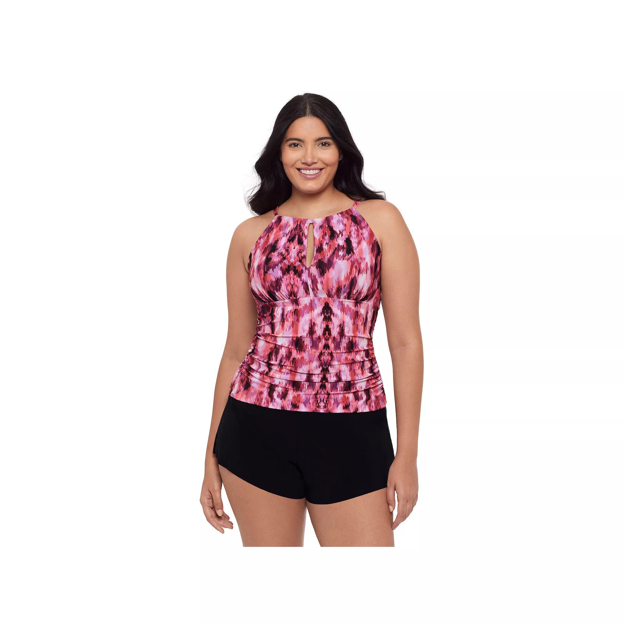 Women's Trimshaper Chloe Tankini Top, Size: 10, Sunshower Product Image