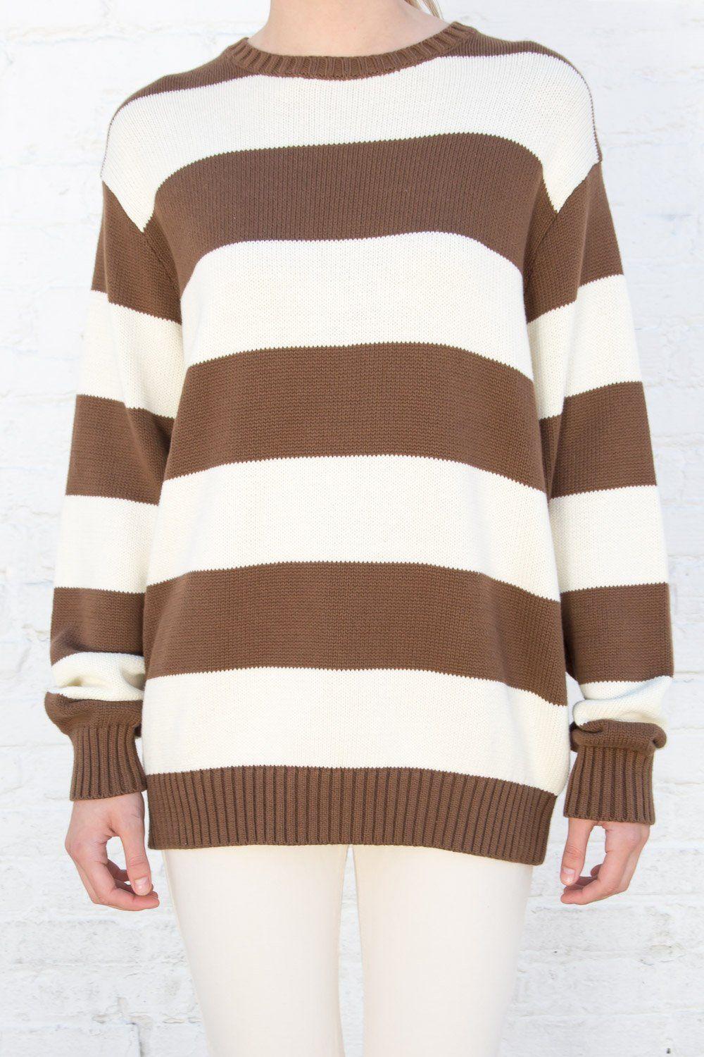 Brianna Cotton Thick Stripe Sweater Product Image