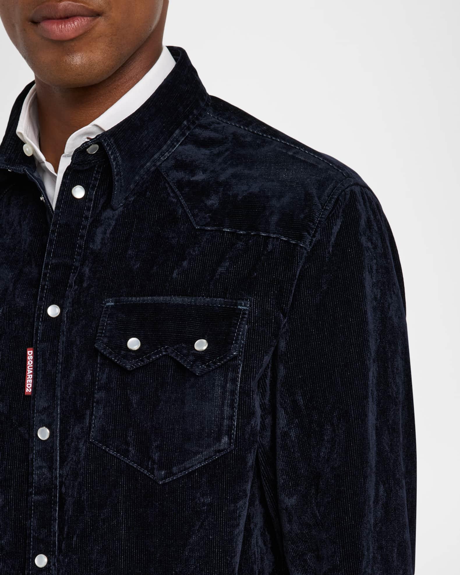 Men's Flocked Corduroy Jean Jacket Product Image