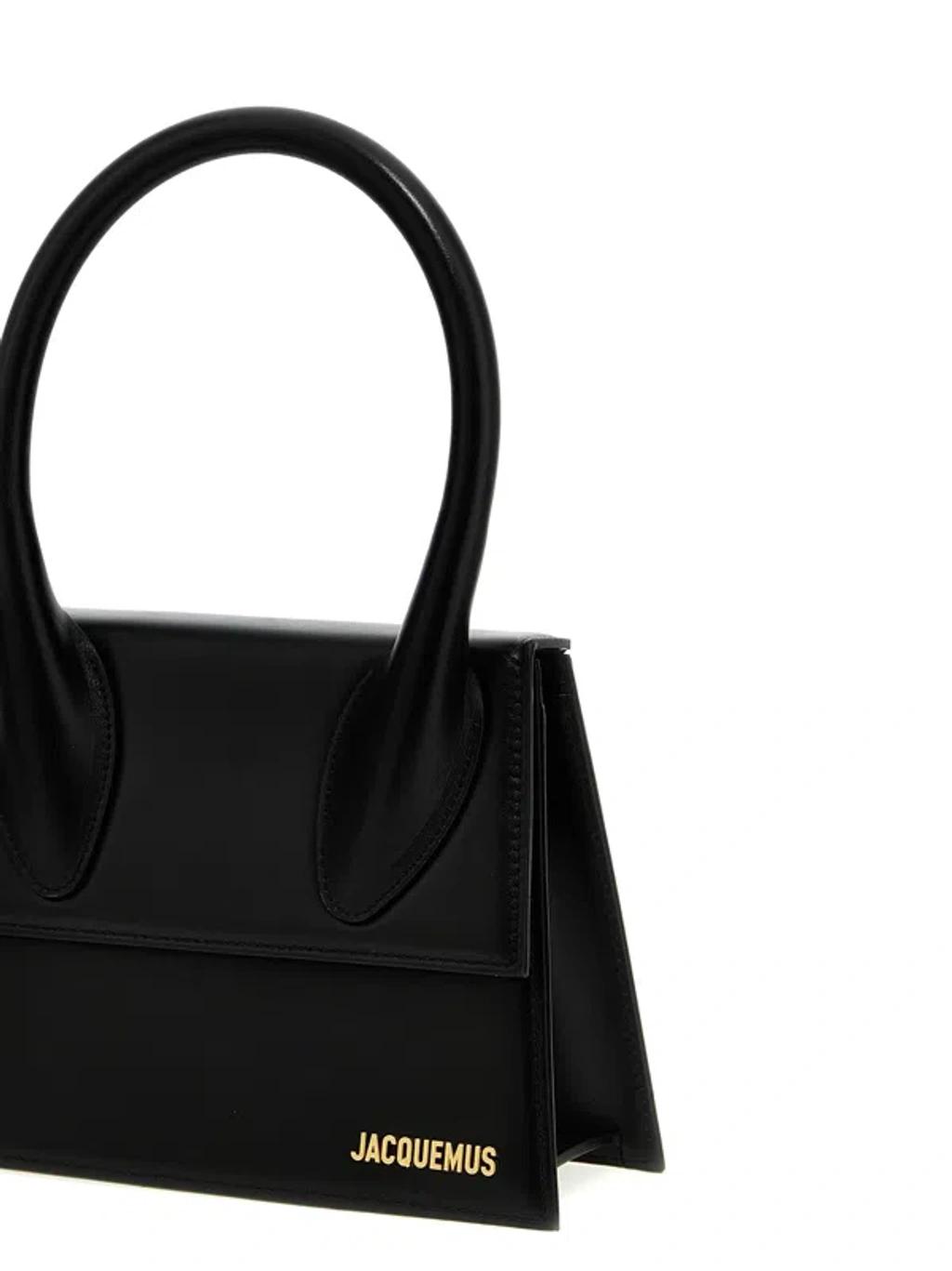 JACQUEMUS Small Handle And Removable Shoulder Strap In Black Product Image
