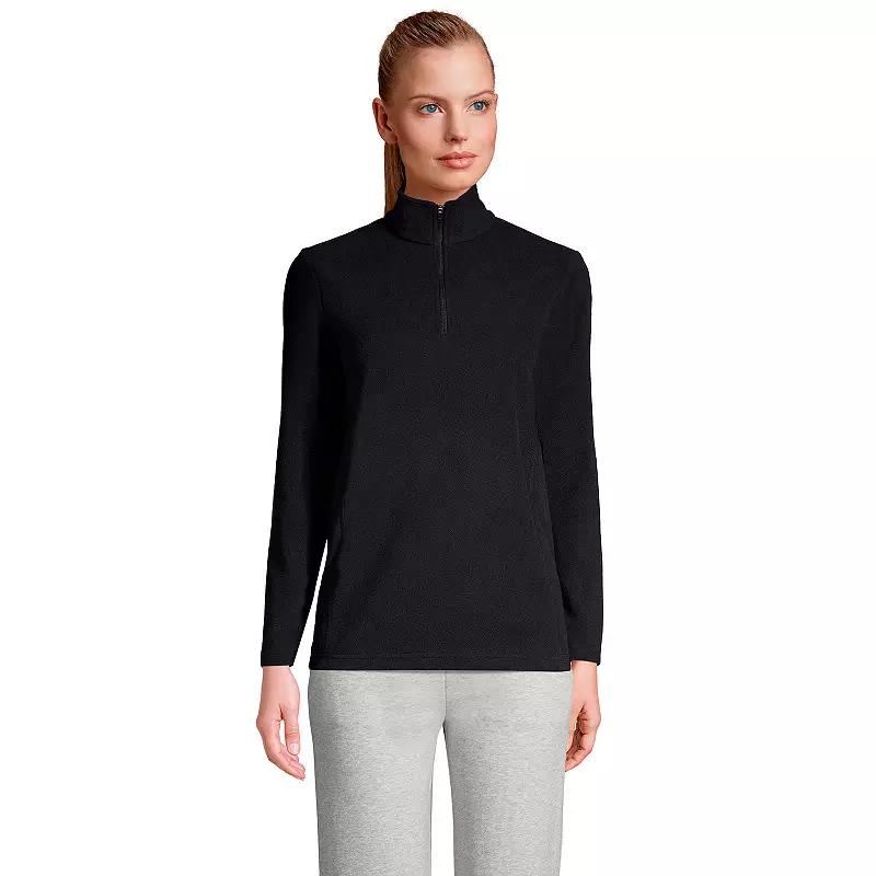 Women's Lands' End Quarter-Zip Fleece Pullover,  Product Image