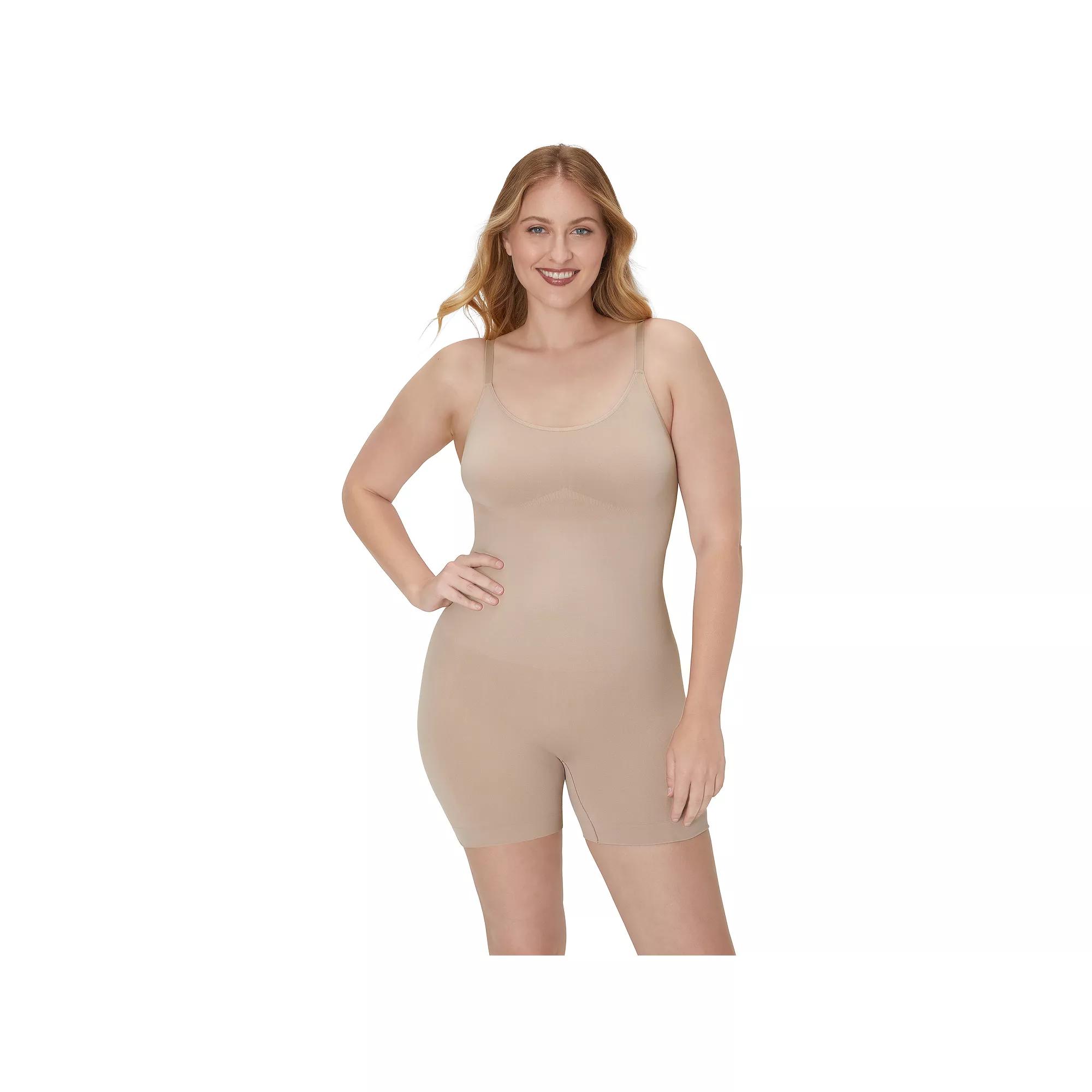 Women's Maidenform® Seamless Mid Thigh Bodysuit DMS834, Size: Medium, Evening Blush Product Image