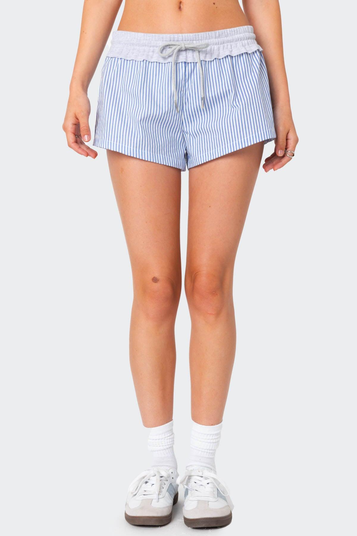 Riva Striped Contrast Shorts Product Image
