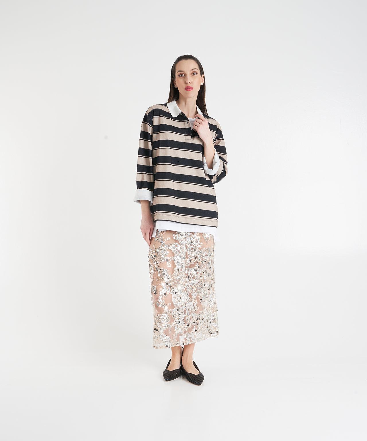 Striped polo shirt 'Jeanne' Product Image