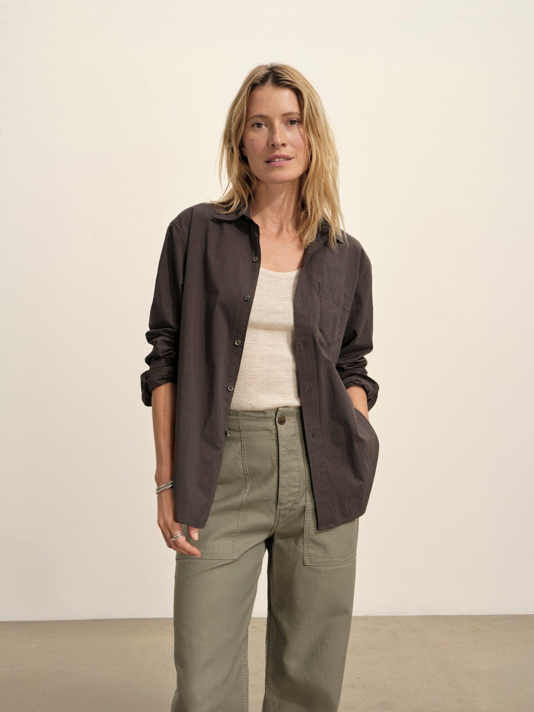 Washed Black Mainstay Cotton Shirt Product Image