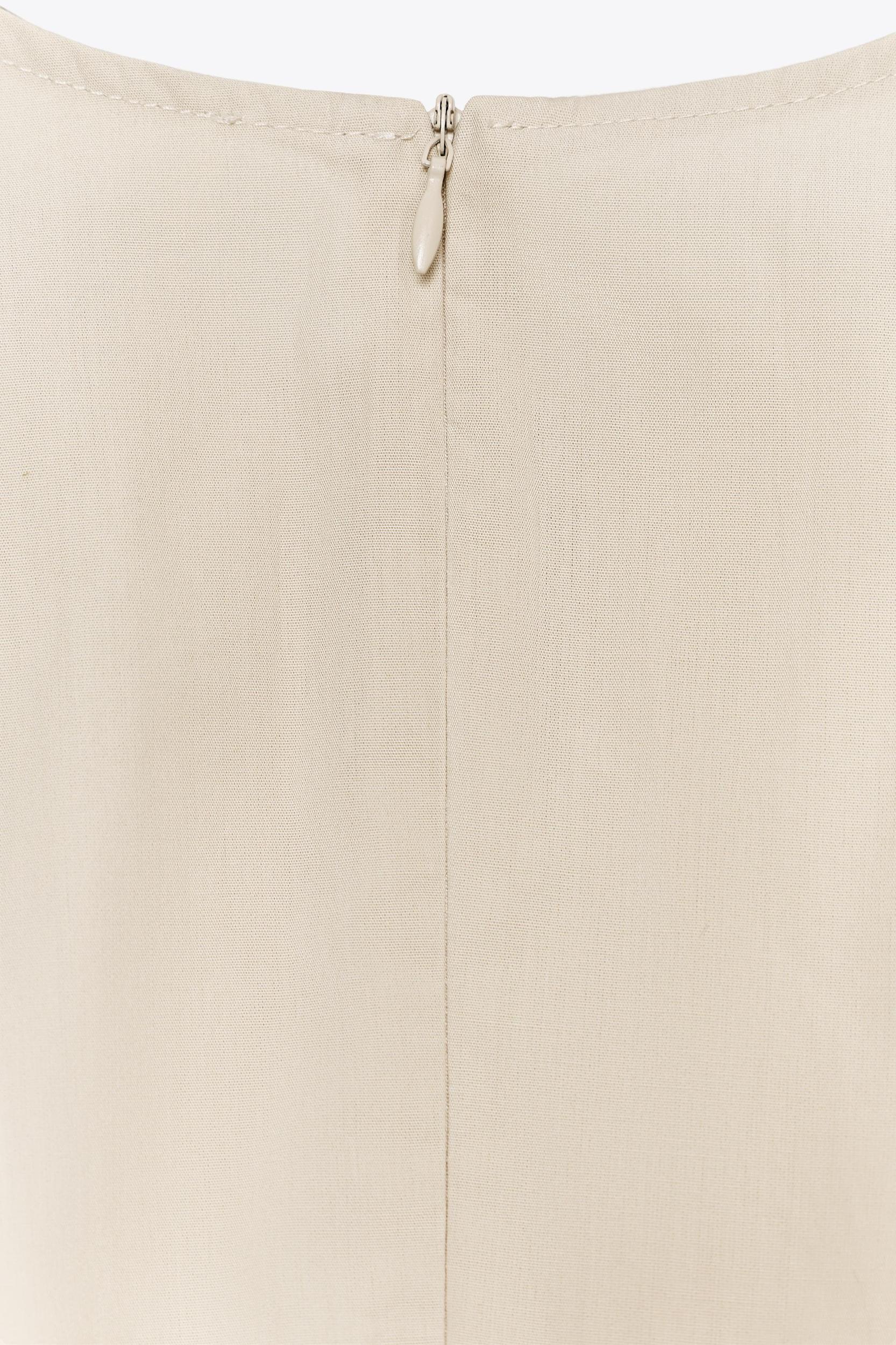 BELTED POPLIN MIDI DRESS Product Image