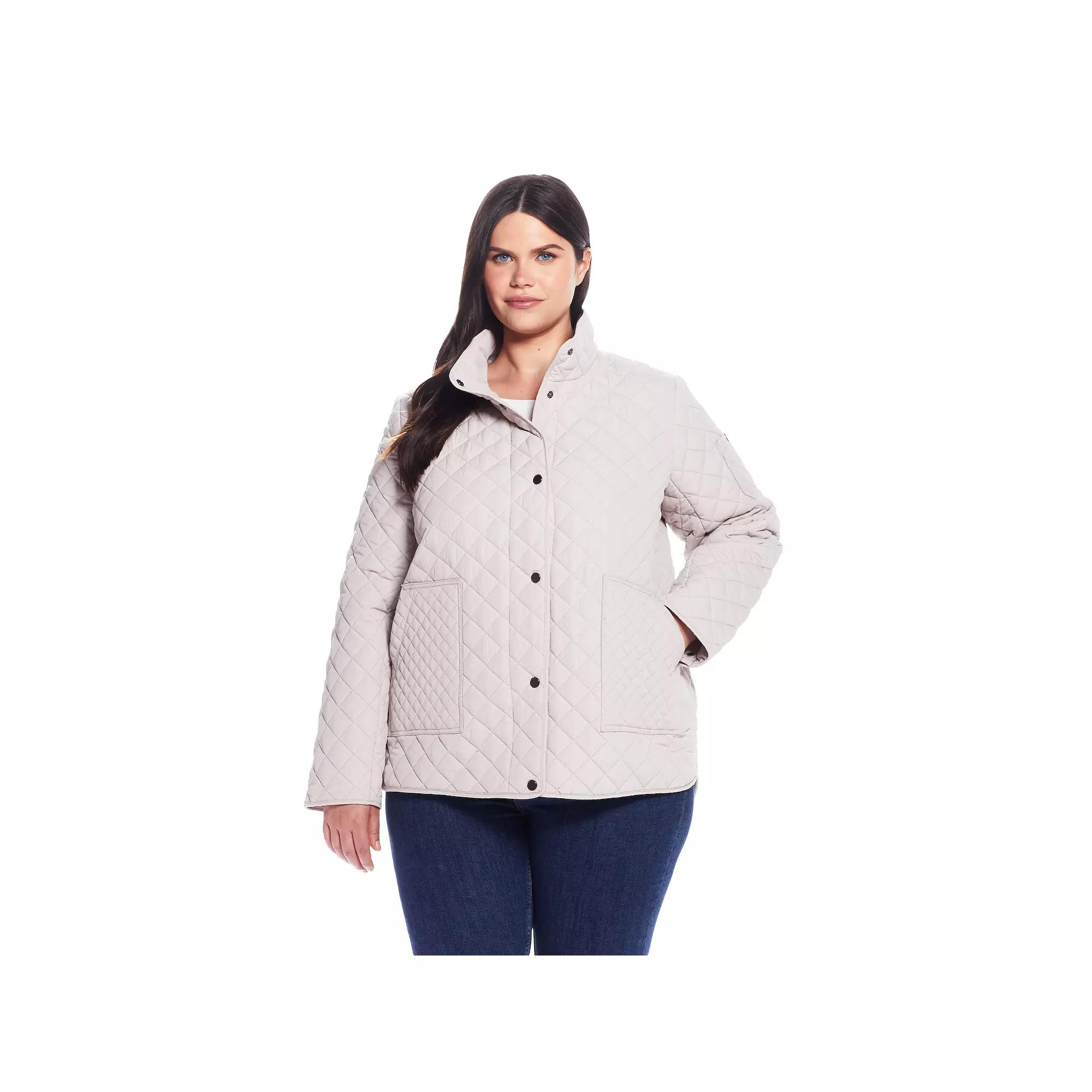Women's Weathercast Mixed Diamond Quilted Modern Barn Jacket,  Product Image