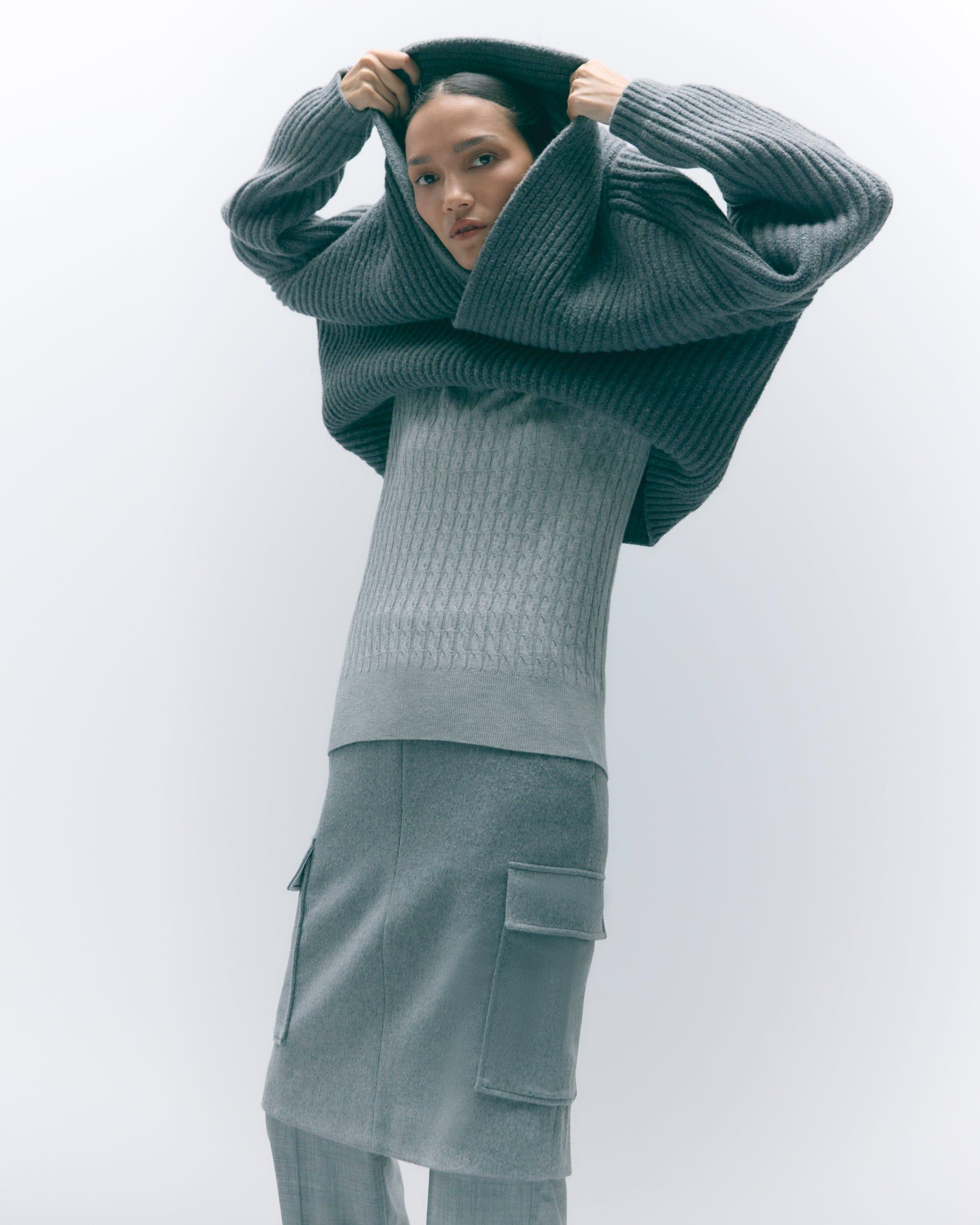 Felicia Wool Utility Midi Skirt Product Image