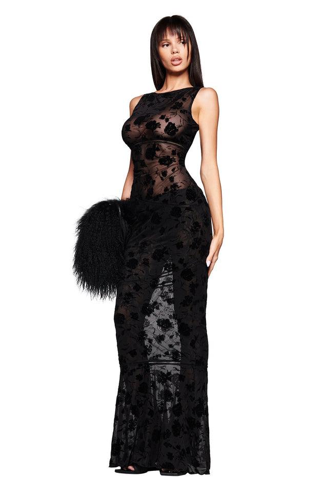 VENETIA MAXI DRESS - BLACK Product Image