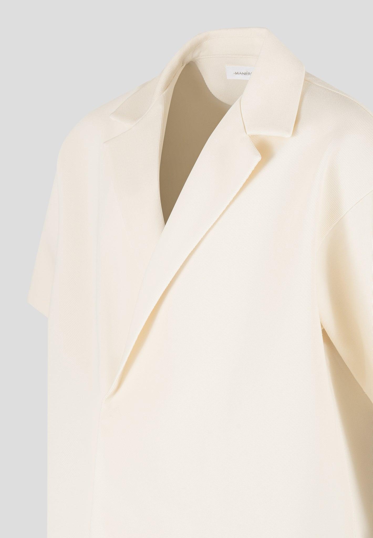 Abel - Boxy Twill Double Breasted Shirt - Cream Male Product Image
