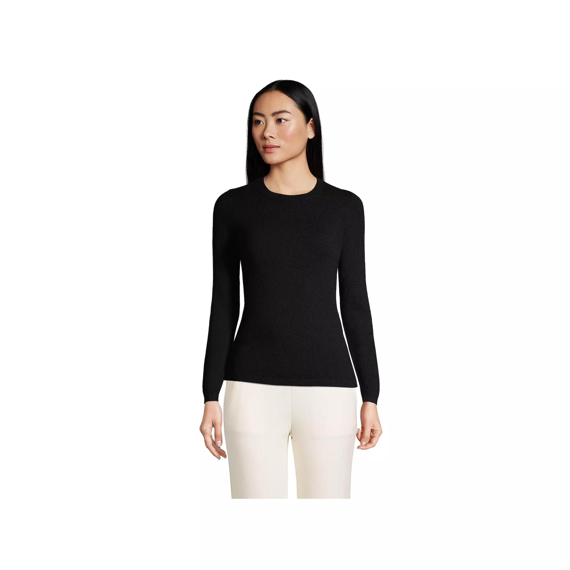 Petite Lands' End Crewneck Cashmere Sweater, Women's,  Product Image