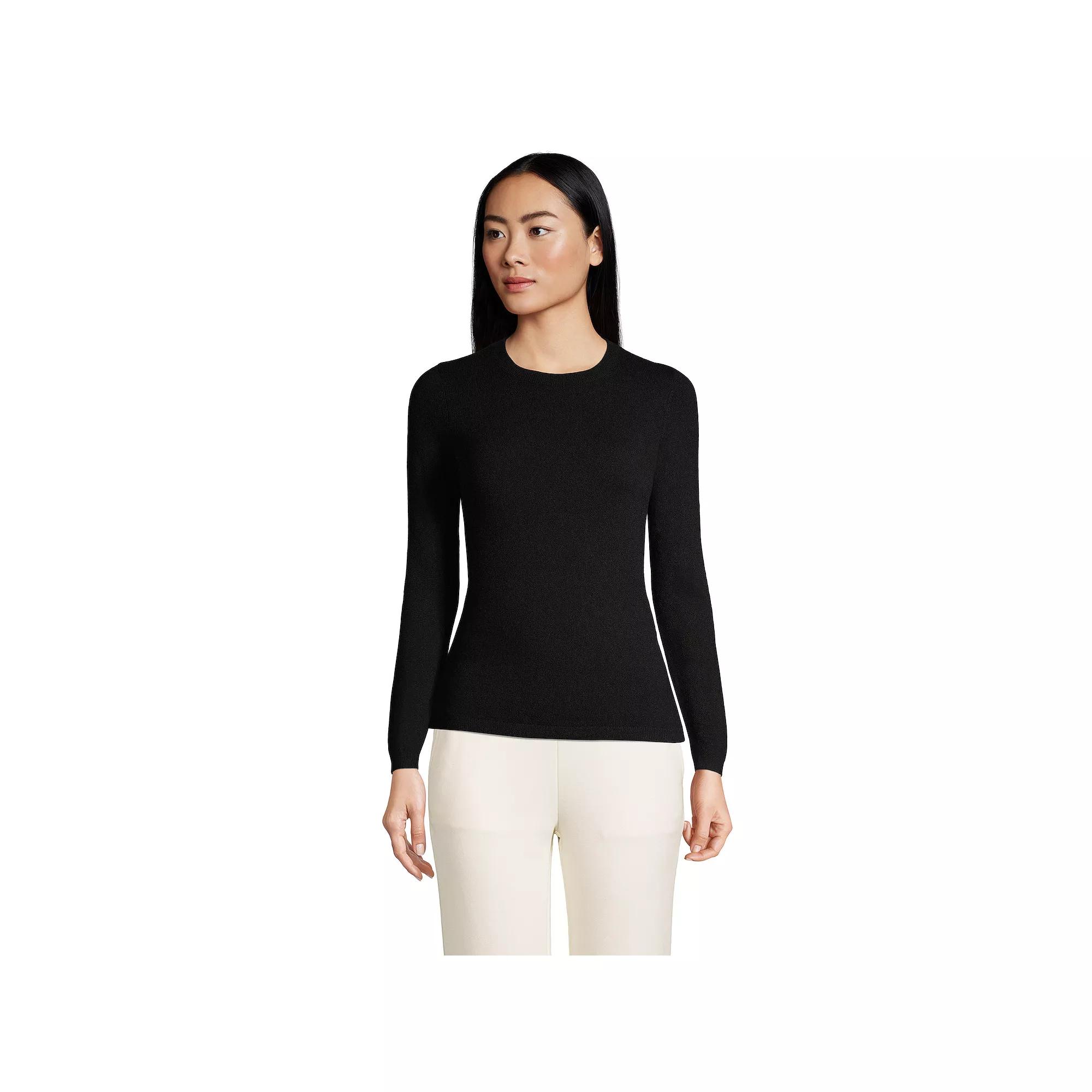 Petite Lands' End Crewneck Cashmere Sweater, Women's,  Product Image