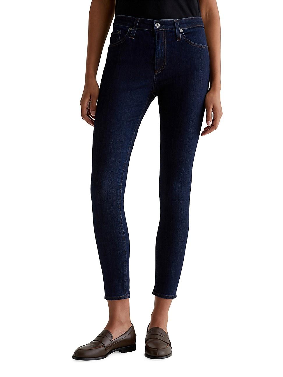 Womens Farrah Mid-Rise Stretch Skinny Jeans Product Image